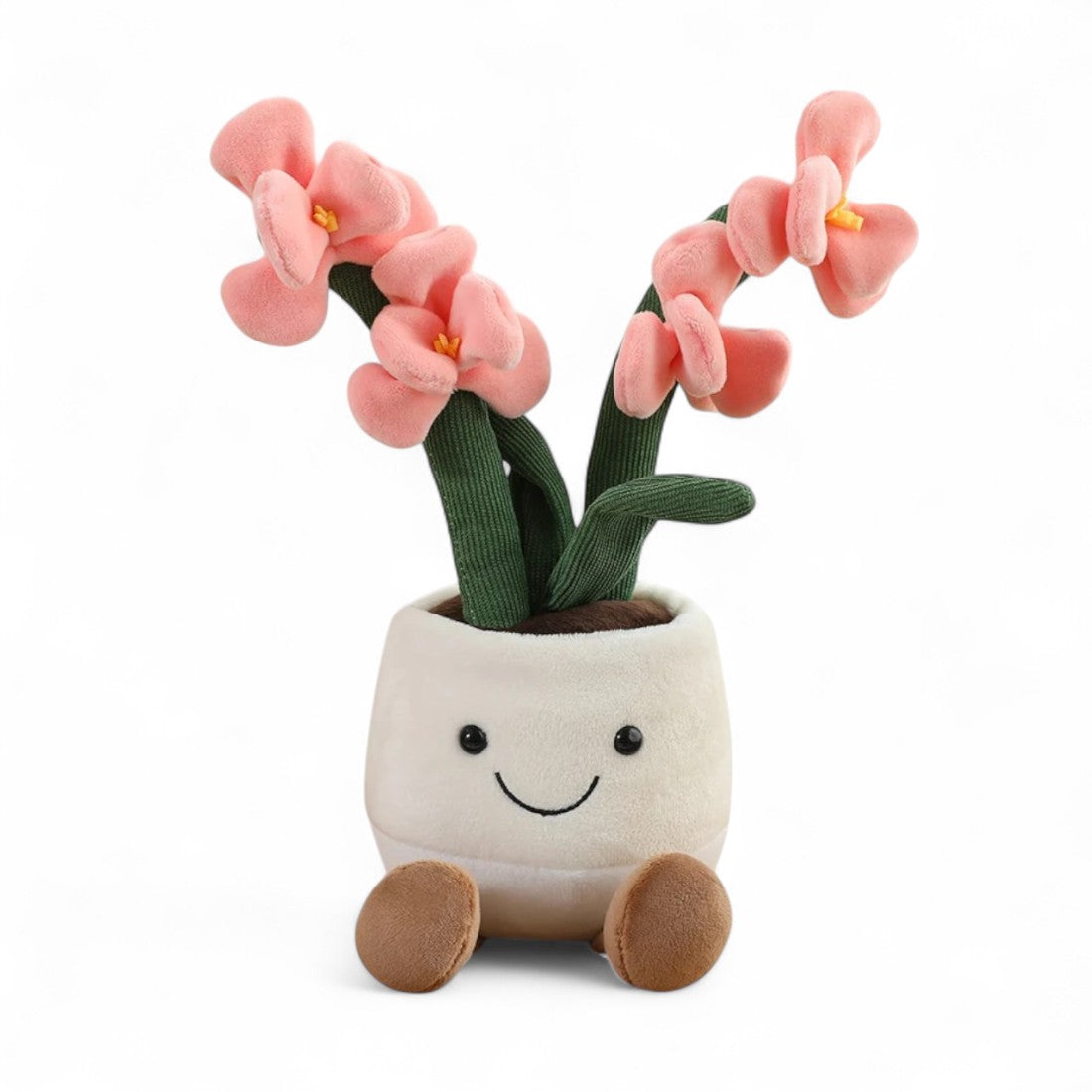 Orchid Kawaii Plush Toy in a Pot Kuscheltier Club