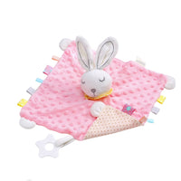 Pastell Hase Schmusetuch Kuscheltier Minky mit Beißring Die Kuschelecke