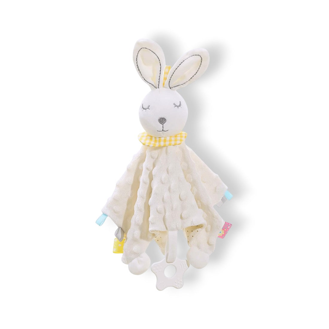 Pastell Hase Schmusetuch Kuscheltier Minky mit Beißring Die Kuschelecke