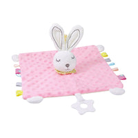 Pastell Hase Schmusetuch Kuscheltier Minky mit Beißring Die Kuschelecke