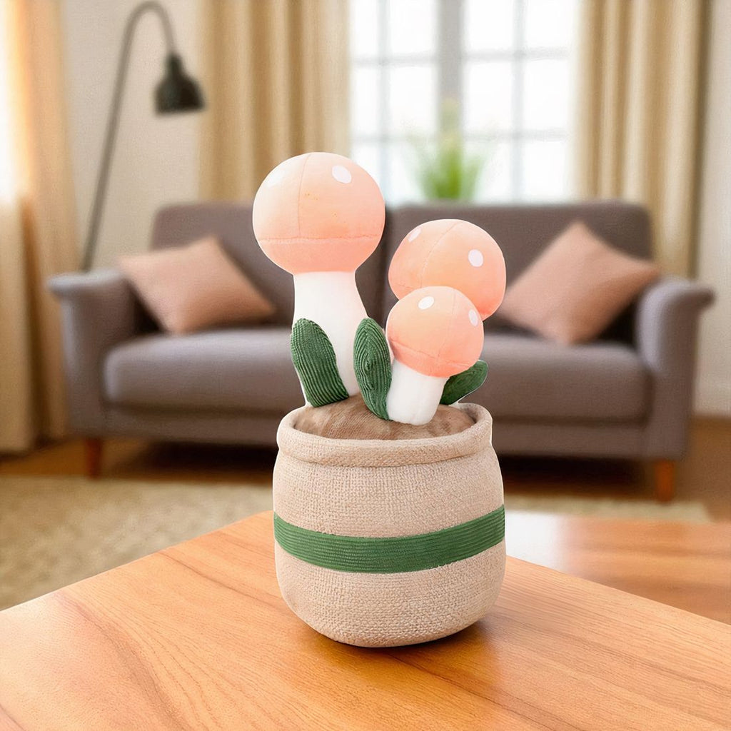 Pilz Deko kawaii Kuscheltier weich im Topf Die Kuschelecke