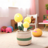 Pilz Deko kawaii Kuscheltier weich im Topf Die Kuschelecke
