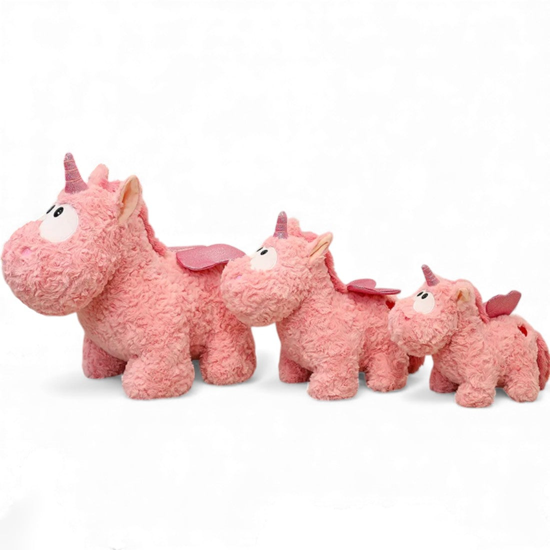 Pink Curly Unicorn Plush Toy Kuscheltier Club
