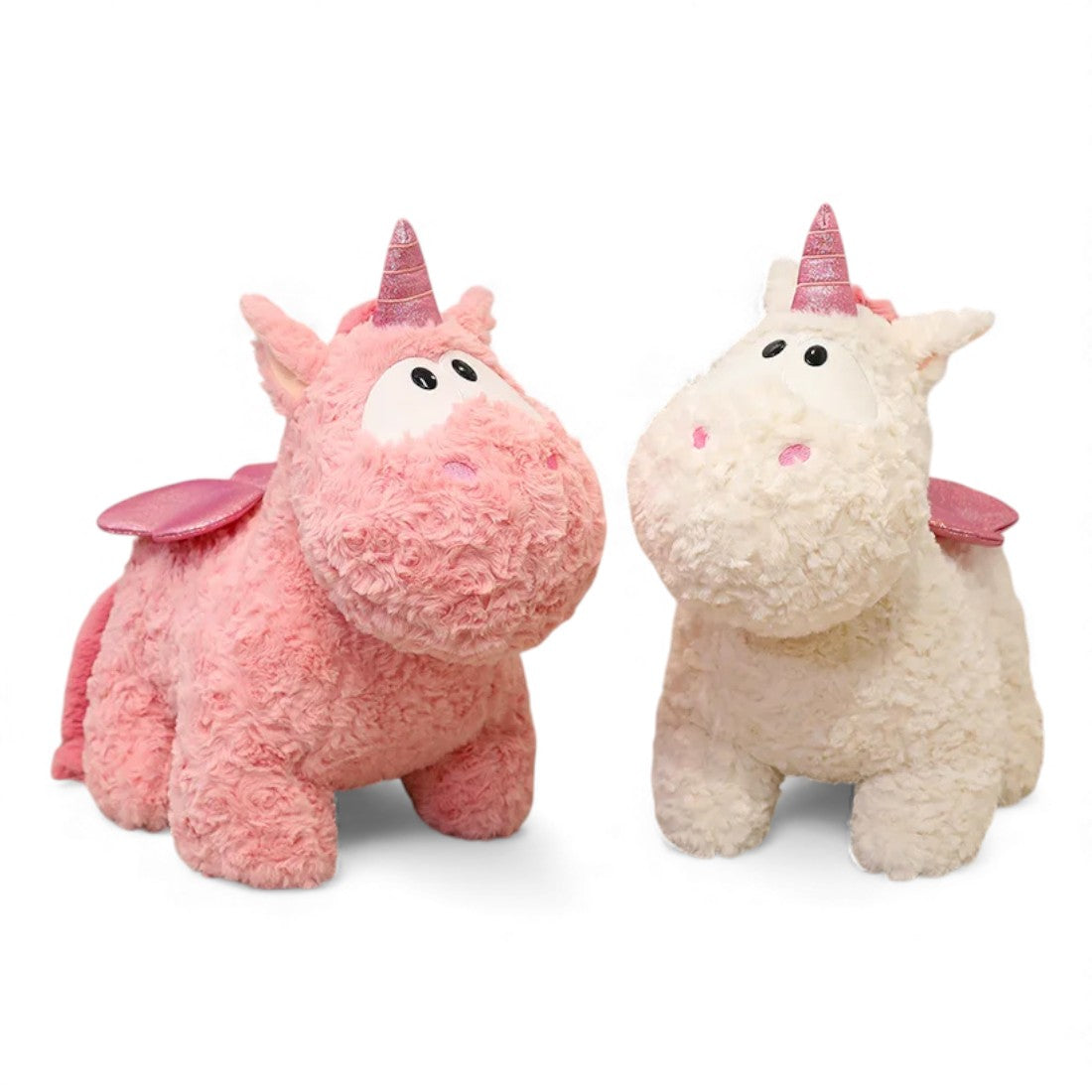 Pink Curly Unicorn Plush Toy Kuscheltier Club