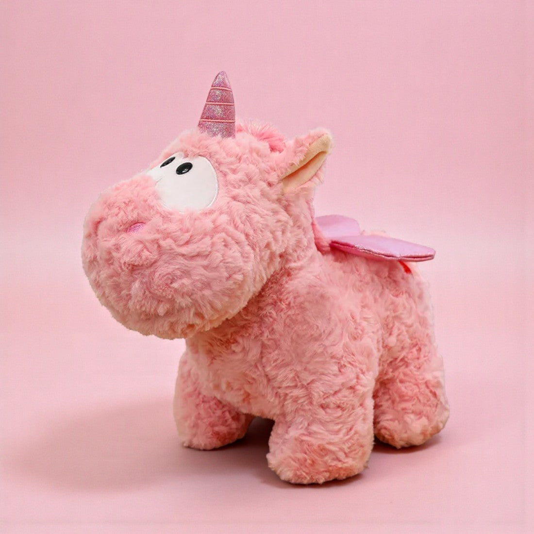 Pink Curly Unicorn Plush Toy Kuscheltier Club