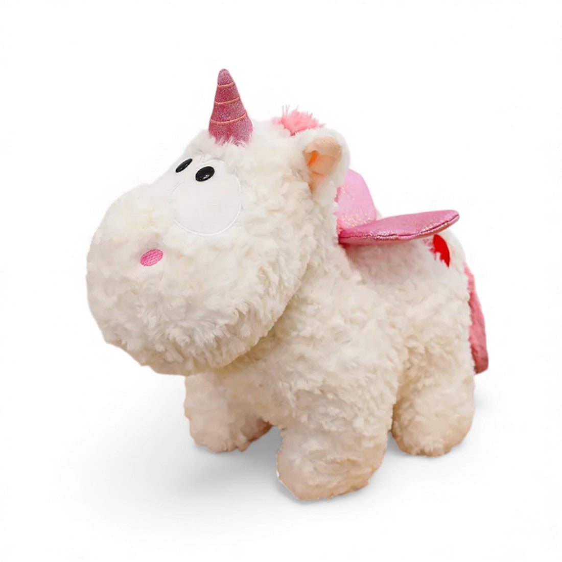 Pink Curly Unicorn Plush Toy Kuscheltier Club