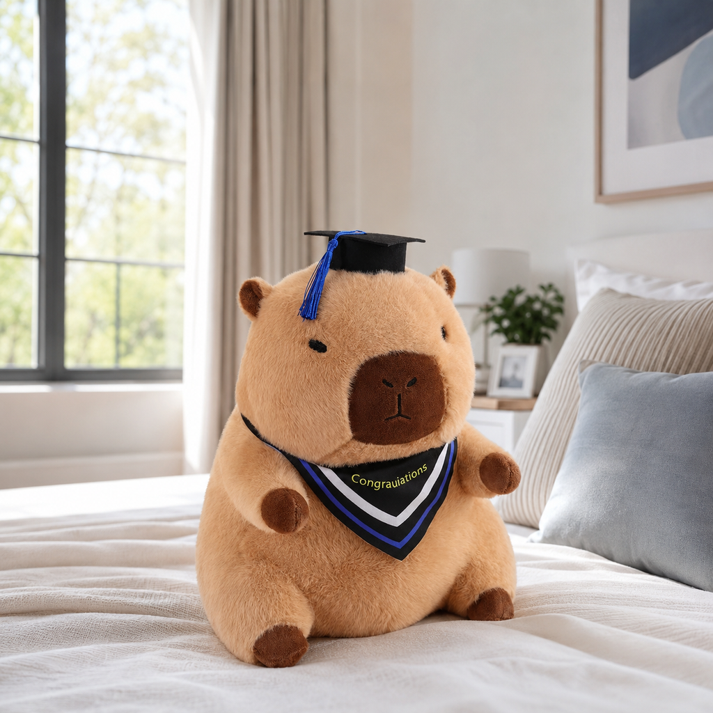 Plüschtier Capybara mit Abschluss Die Kuschelecke
