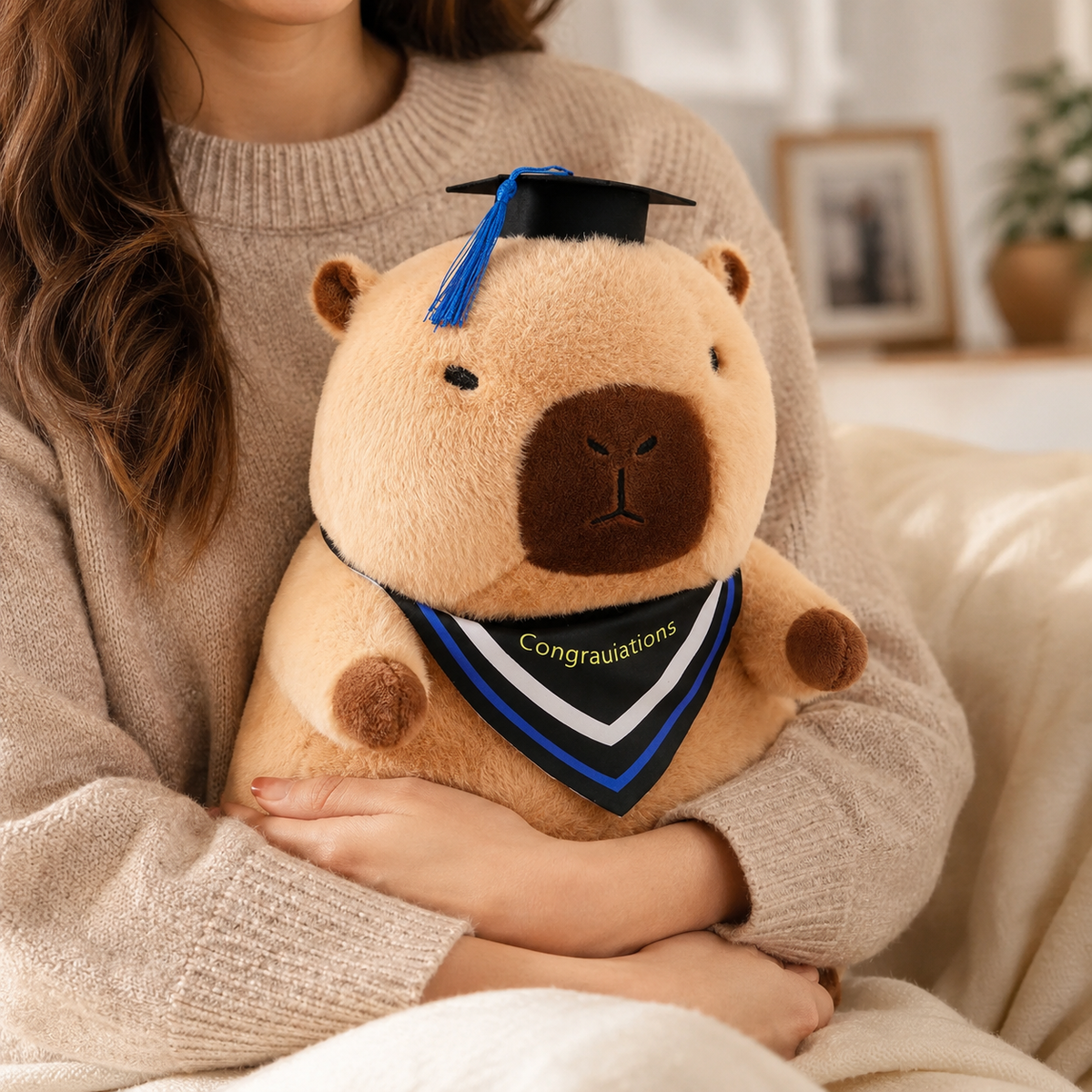Plüschtier Capybara mit Abschluss Die Kuschelecke