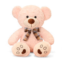 Retro Bow Curly Bear Plush Toy Kuscheltier Club