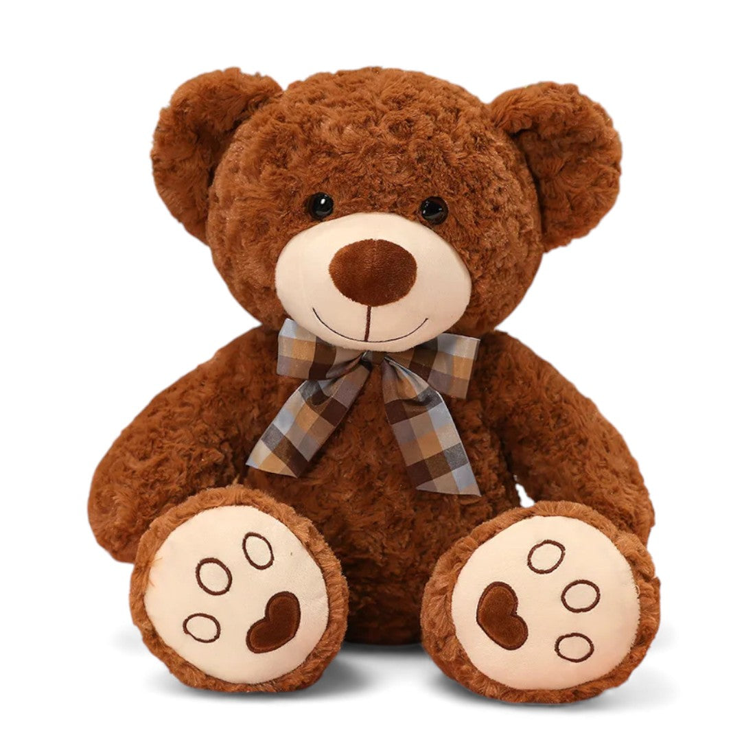 Retro Bow Curly Bear Plush Toy Kuscheltier Club