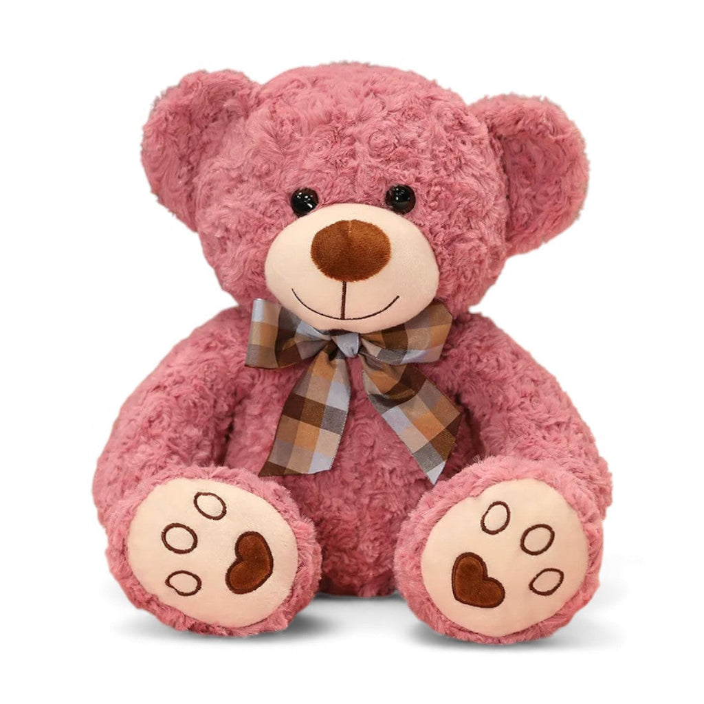 Retro Bow Curly Bear Plush Toy Kuscheltier Club