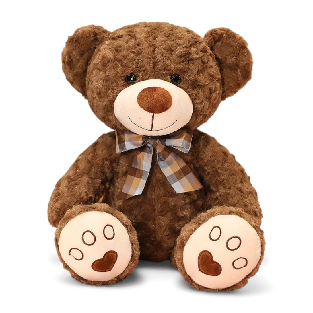 Retro Bow Curly Bear Plush Toy Kuscheltier Club