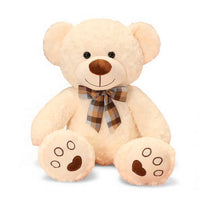 Retro Bow Curly Bear Plush Toy Kuscheltier Club