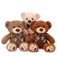 Retro Bow Curly Bear Plush Toy Kuscheltier Club