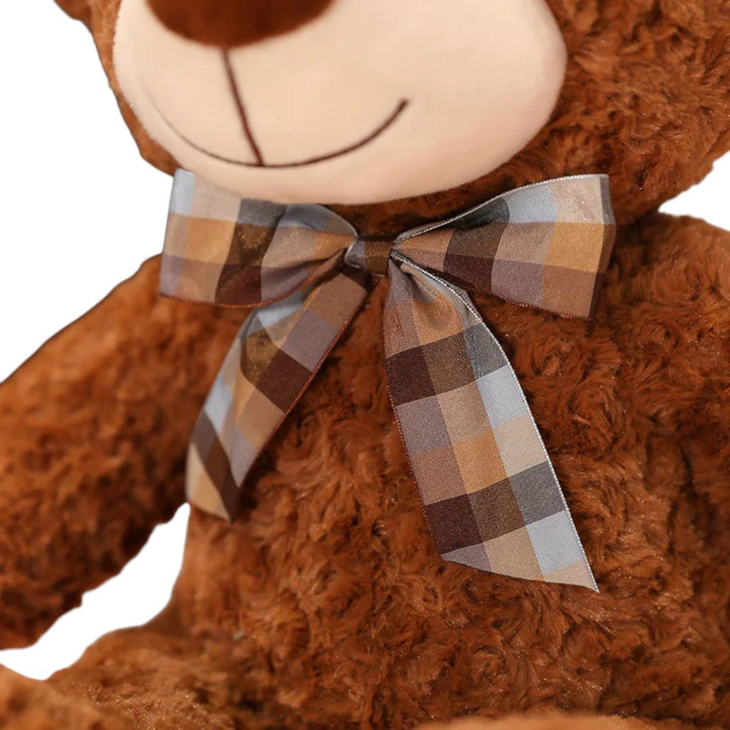 Retro Bow Curly Bear Plush Toy Kuscheltier Club