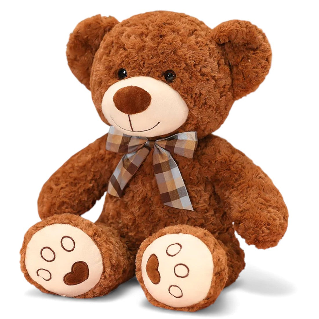 Retro Bow Curly Bear Plush Toy Kuscheltier Club