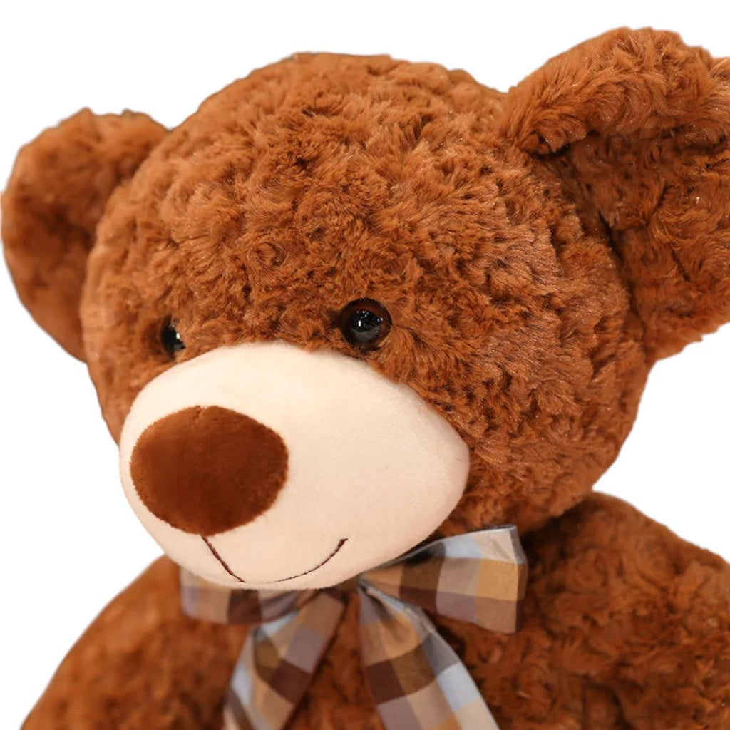 Retro Bow Curly Bear Plush Toy Kuscheltier Club