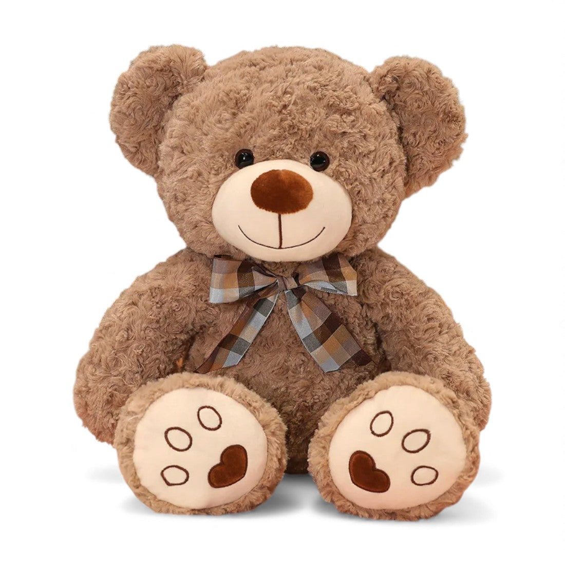Retro Bow Curly Bear Plush Toy Kuscheltier Club