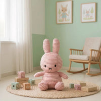 Ribbed Fluffy Bunny Plush Toy Kuscheltier Club