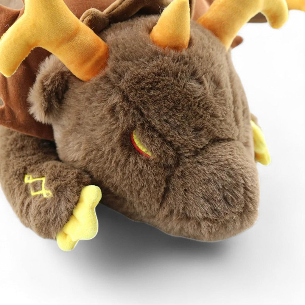 Riesiger Brauner Drache Kuscheltier mythisch Die Kuschelecke