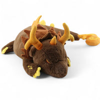 Riesiger Brauner Drache Kuscheltier mythisch Die Kuschelecke