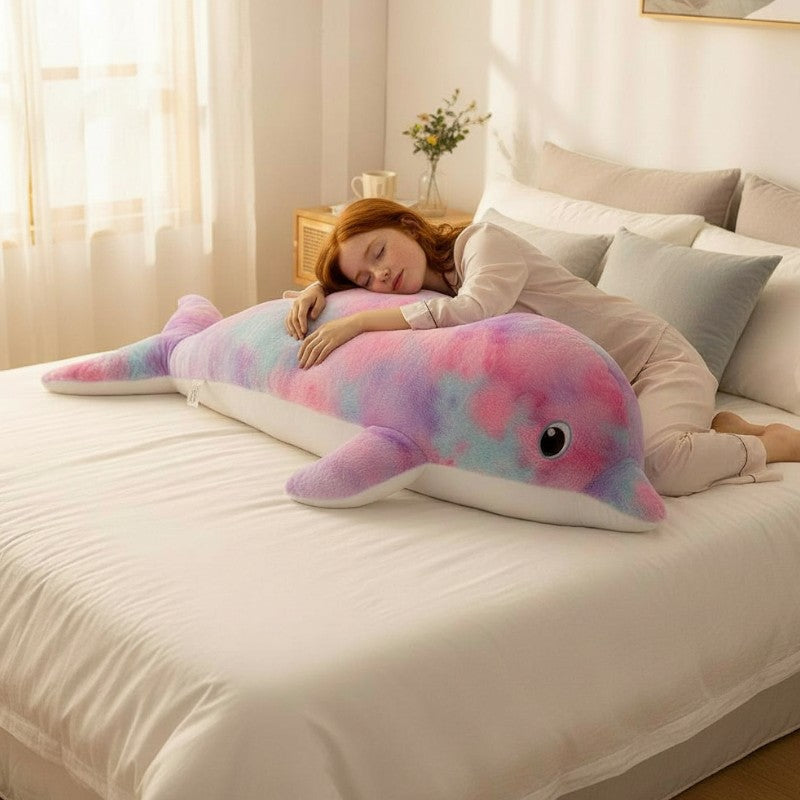 Riesiger Regenbogen-Delfin Kuscheltier Die Kuschelecke