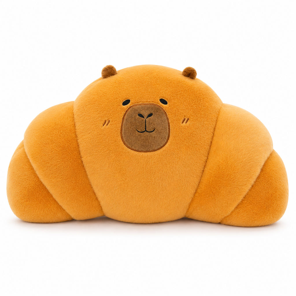 Riesiges Capybara Plüschtier in Croissant-Form XXL Die Kuschelecke