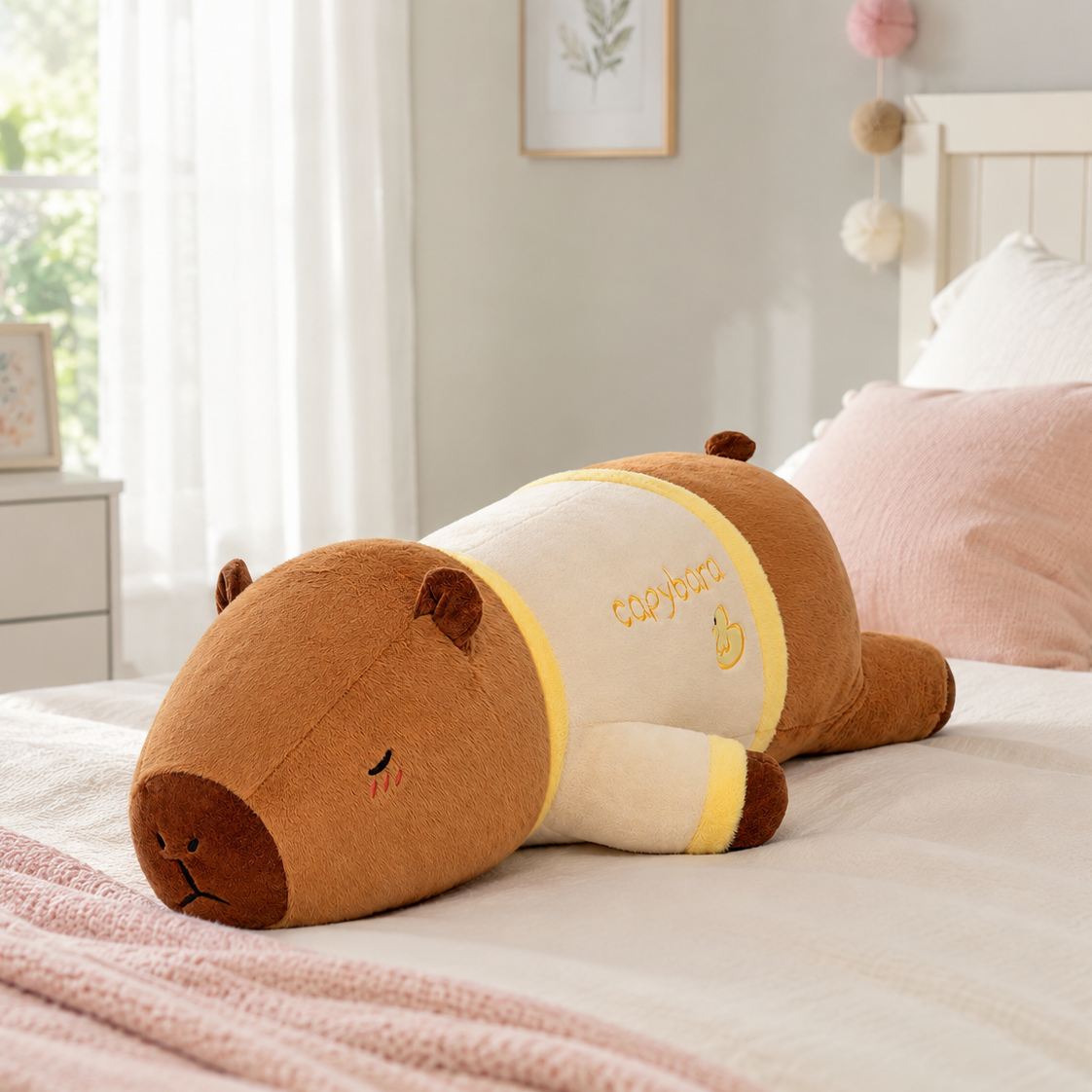 Riesiges Capybara Plüschtier mit T-Shirt Die Kuschelecke