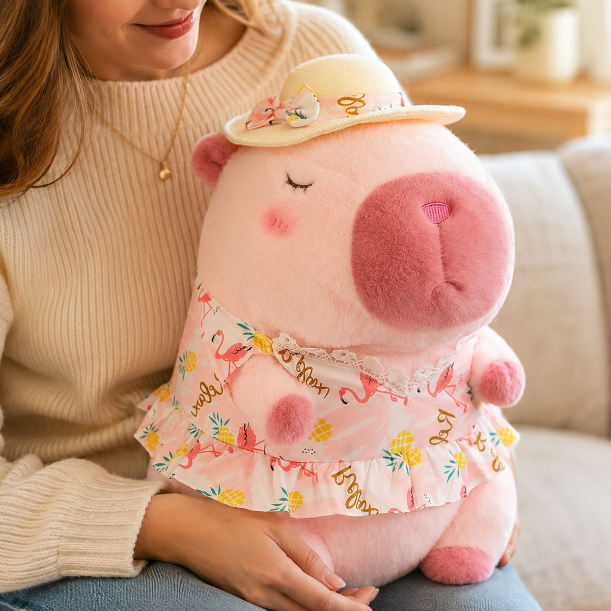Rosa Capybara Plüschtier Die Kuschelecke