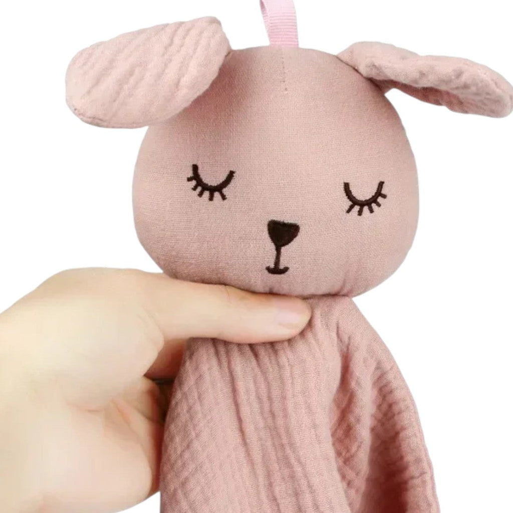 Rosa Hase Schmusetuch Kuscheltier Musselin Die Kuschelecke