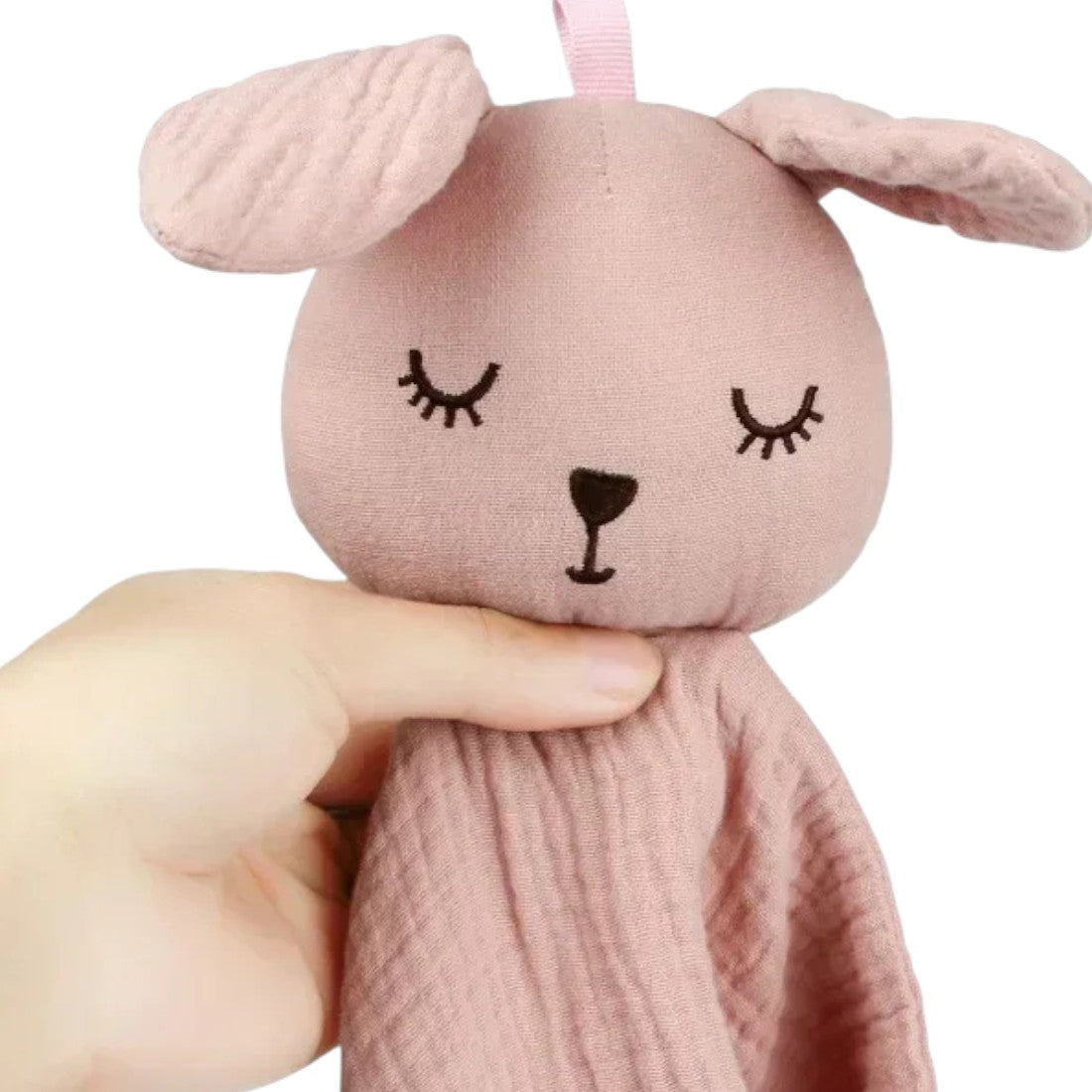 Rosa Hase Schmusetuch Kuscheltier Musselin Die Kuschelecke