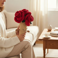 Rote Rosen Bouquet kawaii Kuscheltier Die Kuschelecke