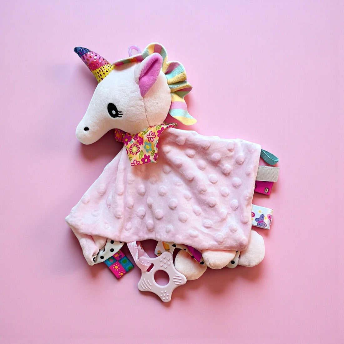 Sanftes Einhorn Schmusetuch Kuscheltier für Babys Die Kuschelecke