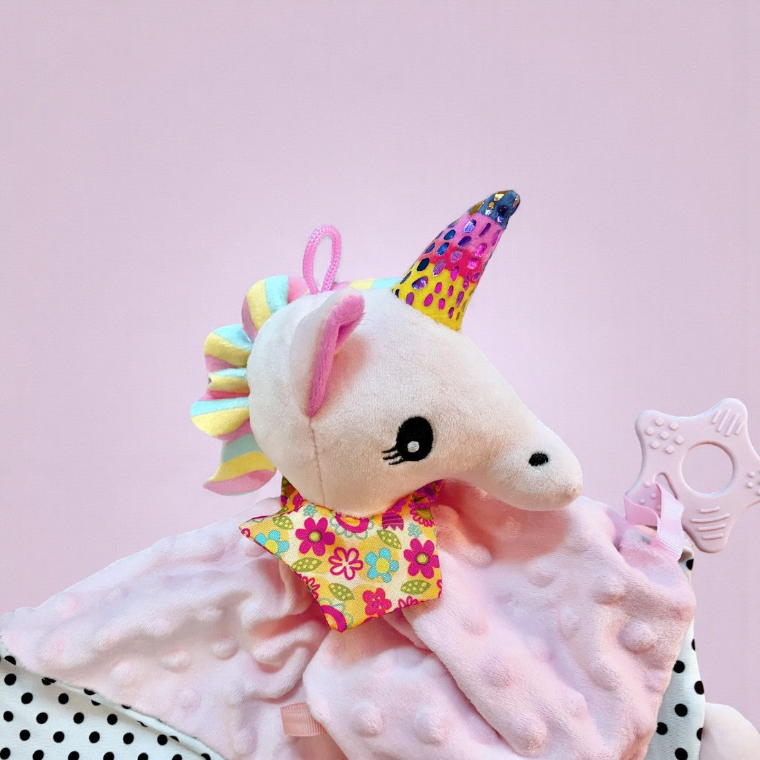 Sanftes Einhorn Schmusetuch Kuscheltier für Babys Die Kuschelecke