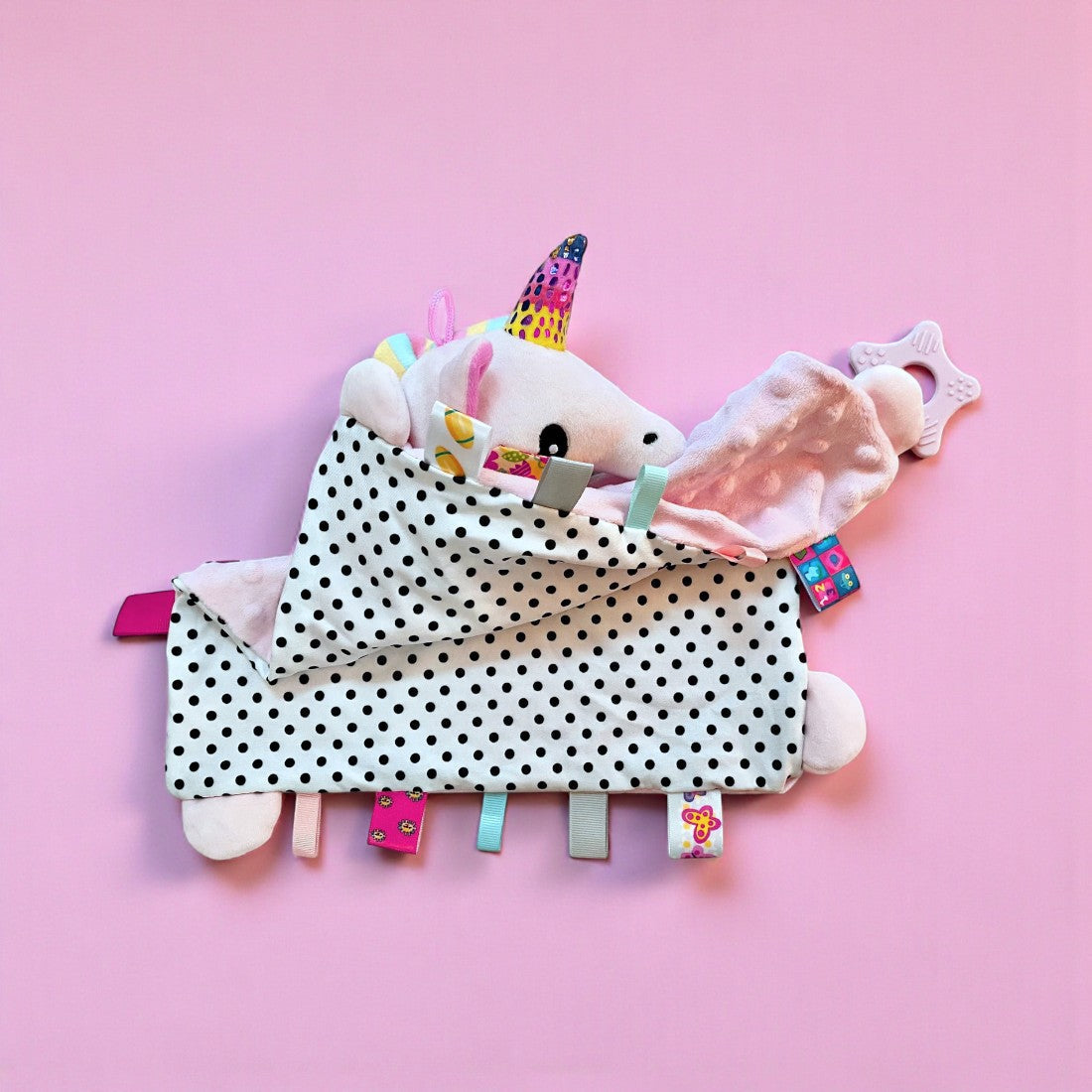 Sanftes Einhorn Schmusetuch Kuscheltier für Babys Die Kuschelecke