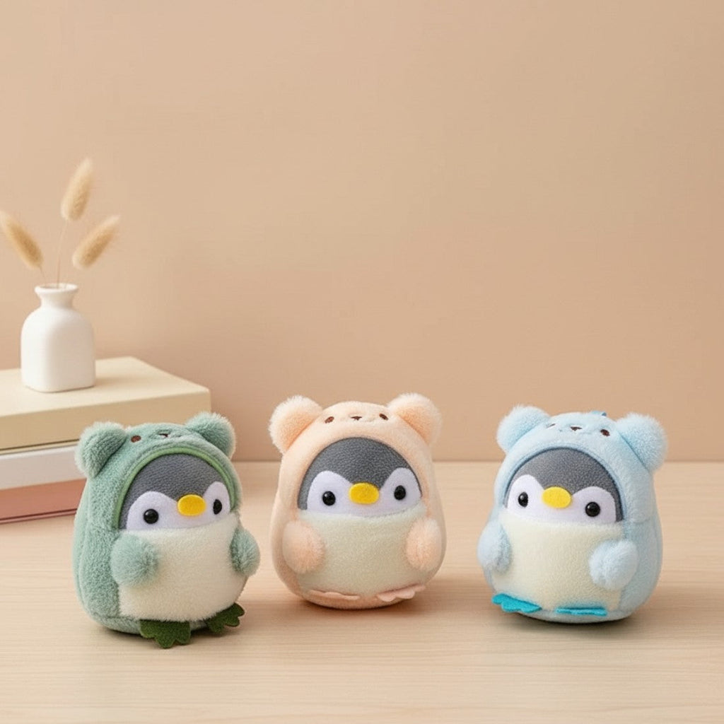 Schlüsselanhänger Pinguin als Bärchen kawaii Die Kuschelecke