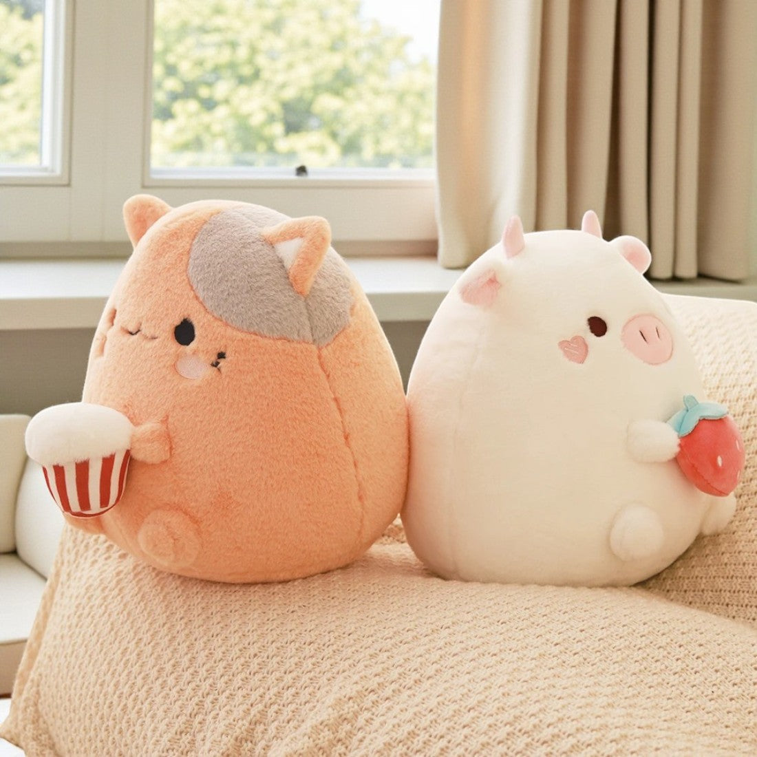 Squishmallow Kuscheltier Kissen weißes Schwein Die Kuschelecke