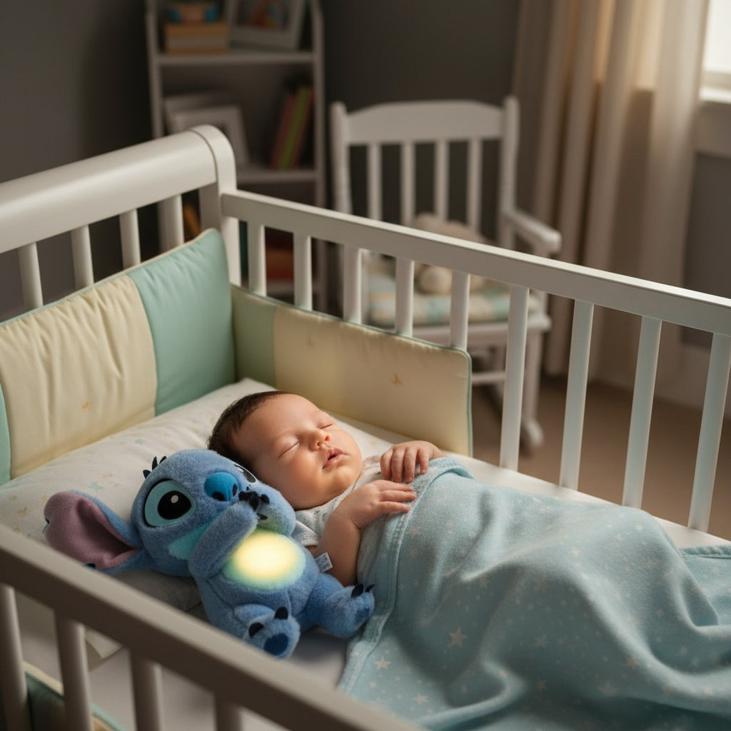 Stitch Kuscheltier Nachtlicht atmend magisch Die Kuschelecke