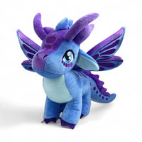 Violetter Drache Kuscheltier feenhaft strahlend Die Kuschelecke