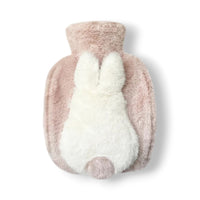 Wärmflasche Kuscheltier weich mit kleinem Hasen Die Kuschelecke