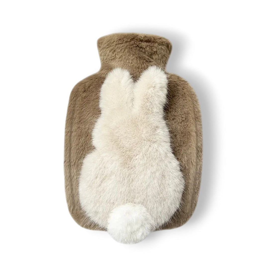 Wärmflasche Kuscheltier weich mit kleinem Hasen Die Kuschelecke