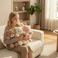 Weicher Teddy Kuscheltier mit Vichy-Schlaufe Die Kuschelecke
