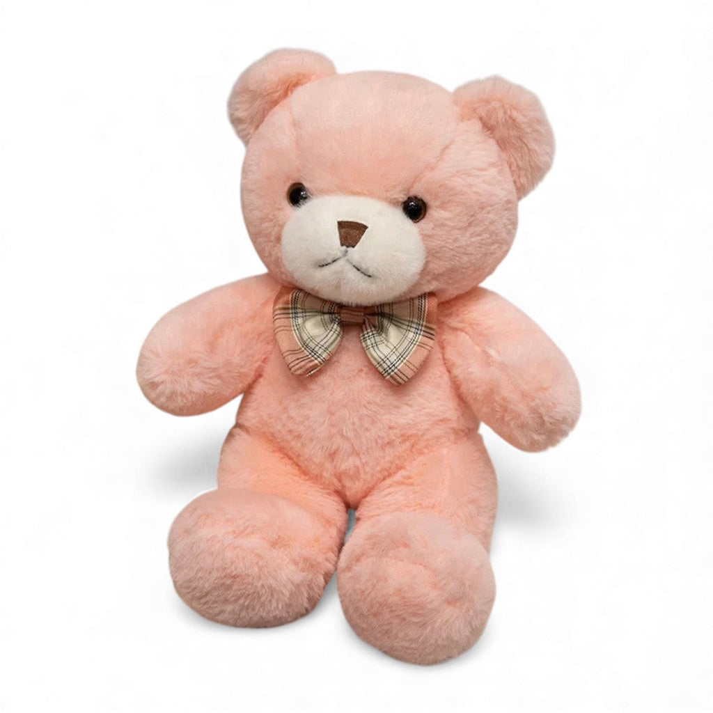 Weicher Teddy Kuscheltier mit Vichy-Schlaufe Die Kuschelecke