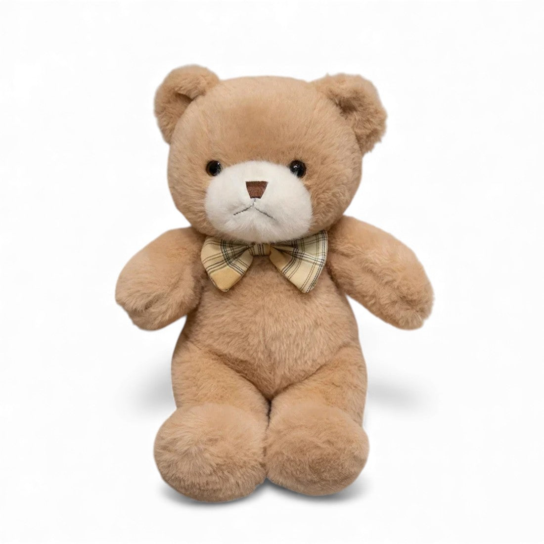 Weicher Teddy Kuscheltier mit Vichy-Schlaufe Die Kuschelecke