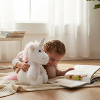 Weißes Einhorn Kuscheltier zum Kuscheln Die Kuschelecke